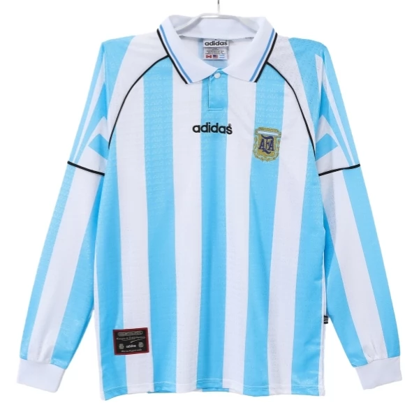 Argentinien Retro Heimtrikot 1996-97 Langarm Argentinien Retro Heimtrikot 1996-97 Langarm