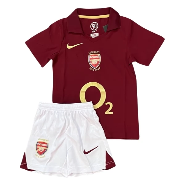 Arsenal Retro Heim Trikotsatz Kinder 2005-06 Arsenal Retro Heim Trikotsatz Kinder 2005-06