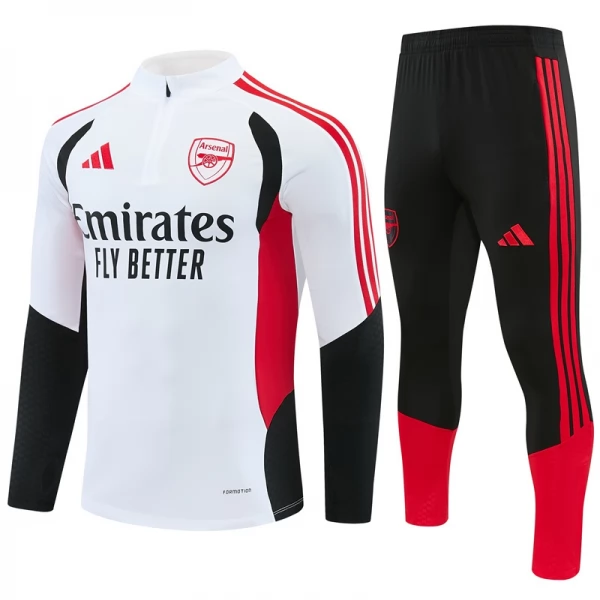 Arsenal Trainingsanzug 2026-27 - 1-4 Zip Weiß Arsenal Trainingsanzug 2026-27 - 1-4 Zip Weiß