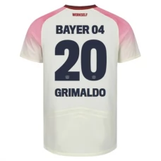 Bayer 04 Leverkusen Grimaldo 20 Auswärtstrikot 2025-26 Bayer 04 Leverkusen Grimaldo 20 Auswärtstrikot 2025-26