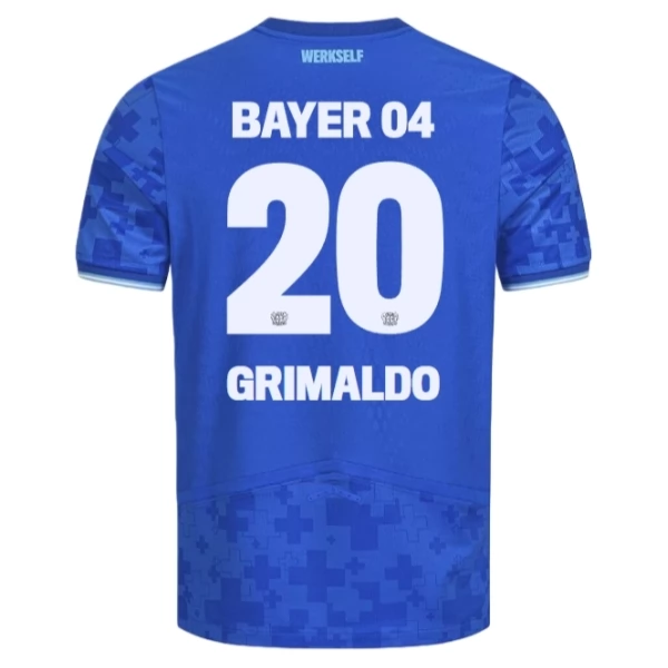 Bayer 04 Leverkusen Grimaldo 20 Ausweichtrikot 2025-26 Bayer 04 Leverkusen Grimaldo 20 Ausweichtrikot 2025-26