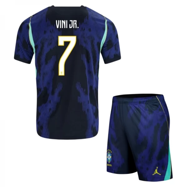 Brasilien Vini Jr. 7 Auswärts Trikot Set Kinder WM 2026 Brasilien Vini Jr. 7 Auswärts Trikot Set Kinder WM 2026