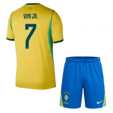 Brasilien Vini Jr. 7 Heim Trikotsatz Kinder WM 2026