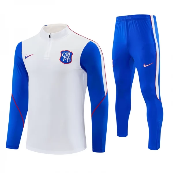 Chelsea Trainingsanzug 2026-27 - 1-4 Zip Weiß Chelsea Trainingsanzug 2026-27 - 1-4 Zip Weiß