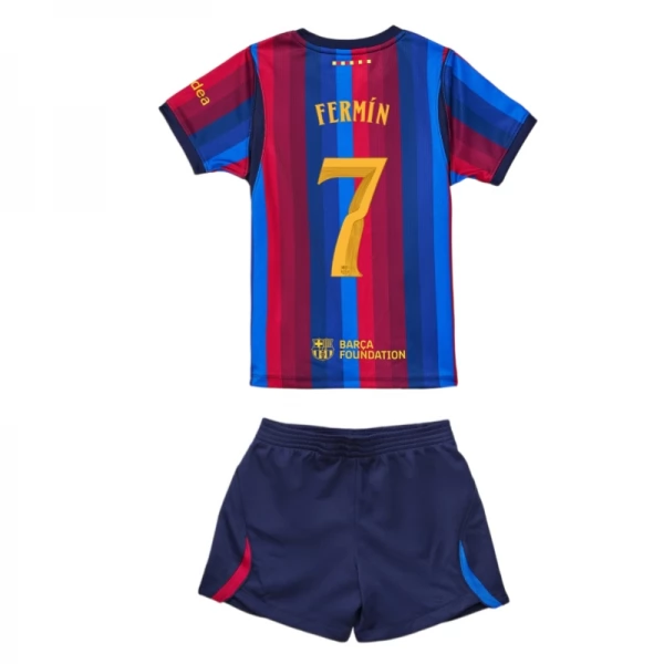 FC Barcelona Fermín 7 Heim Trikot Set Kinder 2026-27 FC Barcelona Fermín 7 Heim Trikot Set Kinder 2026-27