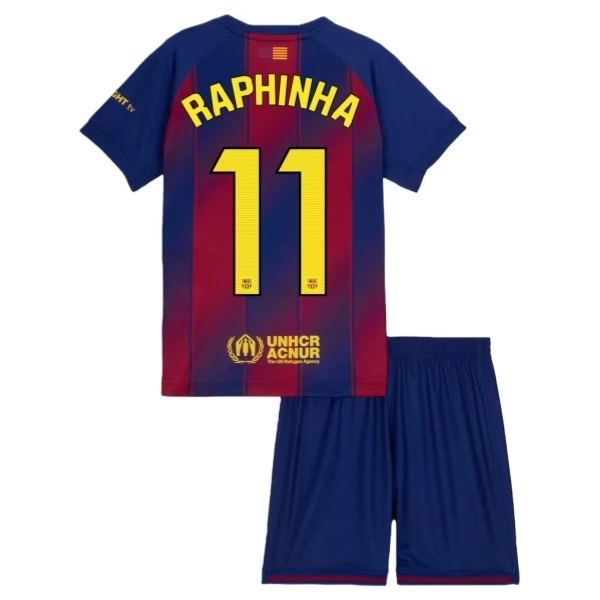 FC Barcelona Raphinha 11 Heim Trikot Set Kinder 2025-26 FC Barcelona Raphinha 11 Heim Trikot Set Kinder 2025-26