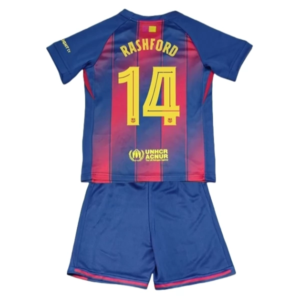 FC Barcelona Rashford 14 Heim Trikot Set Kinder 2025-26 FC Barcelona Rashford 14 Heim Trikot Set Kinder 2025-26