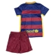 FC Barcelona Retro Heim Trikot Set Kinder 2015-16