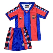 FC Barcelona Retro Heim Trikotsatz Kinder 1995-97 FC Barcelona Retro Heim Trikotsatz Kinder 1995-97