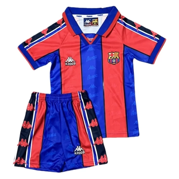 FC Barcelona Retro Heim Trikotsatz Kinder 1995-97 FC Barcelona Retro Heim Trikotsatz Kinder 1995-97