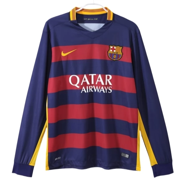 FC Barcelona Retro Heimtrikot 2015-16 Langarm FC Barcelona Retro Heimtrikot 2015-16 Langarm