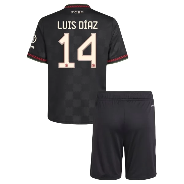 FC Bayern München Luis Díaz 14 Ausweich Trikot Set Kinder 2025-26 FC Bayern München Luis Díaz 14 Ausweich Trikot Set Kinder 2025-26