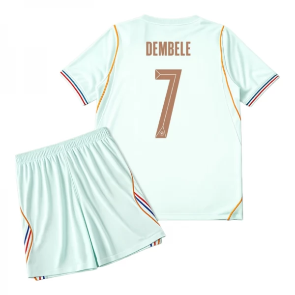 Frankreich Dembele 7 Auswärts Trikot Set Kinder WM 2026 Frankreich Dembele 7 Auswärts Trikot Set Kinder WM 2026