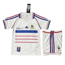 Frankreich Retro Auswärts Trikot Set Kinder 1998 Frankreich Retro Auswärts Trikot Set Kinder 1998
