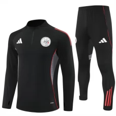 Kinder Ajax Amsterdam Trainingsanzug 2025-26 - 1-4 Zip Schwarz