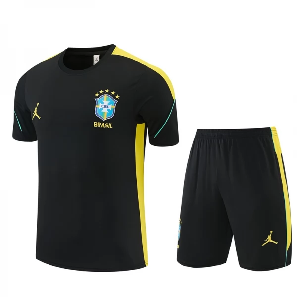 Kinder Brasilien Trainingstrikot + Shorts 2026-27 Schwarz Kinder Brasilien Trainingstrikot + Shorts 2026-27 Schwarz