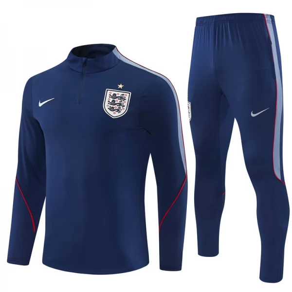 Kinder England Trainingsanzug 2026-27 - 1-4 Zip Blau Kinder England Trainingsanzug 2026-27 - 1-4 Zip Blau