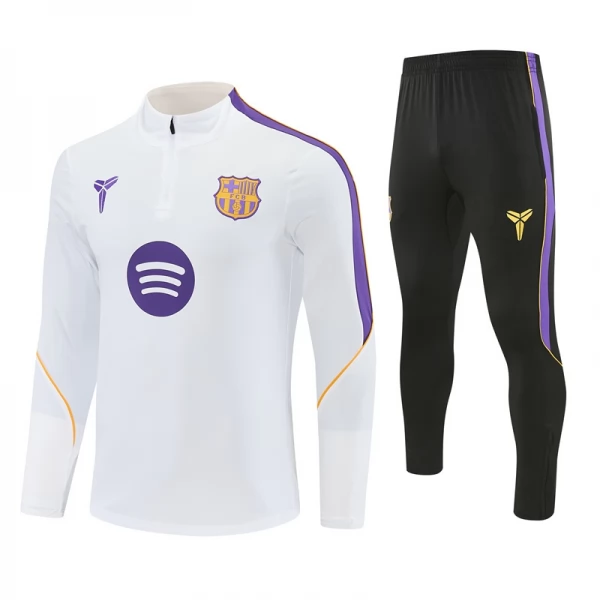 Kinder FC Barcelona Trainingsanzug 2026-27 - 1-4 Zip Weiß Kinder FC Barcelona Trainingsanzug 2026-27 - 1-4 Zip Weiß