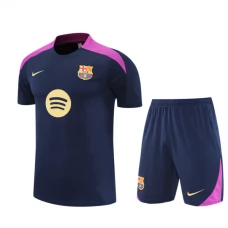 Kinder FC Barcelona Trainingstrikot + Shorts 2025-26 Marineblau