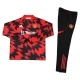 Kinder Manchester United Trainingsanzug 2025-26 - 1-4 Zip Rot Schwarz