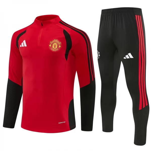 Kinder Manchester United Trainingsanzug 2026-27 - 1-4 Zip Rot Kinder Manchester United Trainingsanzug 2026-27 - 1-4 Zip Rot