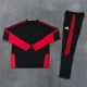 Kinder Manchester United Trainingsanzug 2026-27 - 1-4 Zip Schwarz Rot