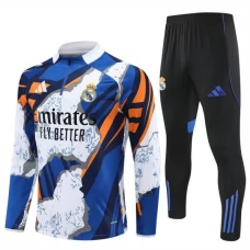 Kinder Real Madrid Trainingsanzug 2025-26 - 1-4 Zip Blau Kinder Real Madrid Trainingsanzug 2025-26 - 1-4 Zip Blau