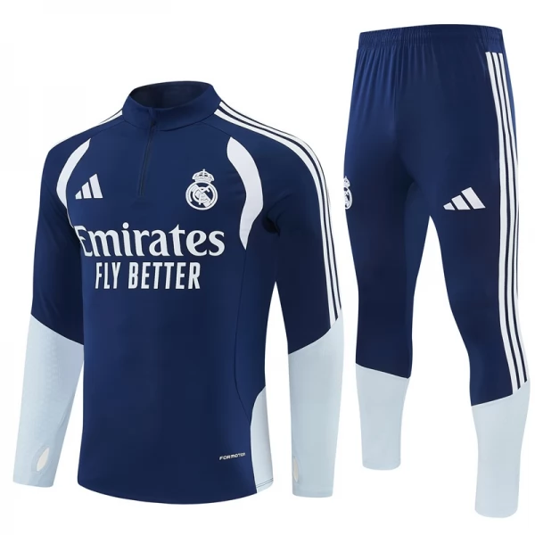 Kinder Real Madrid Trainingsanzug 2026-27 - 1-4 Zip Blau Kinder Real Madrid Trainingsanzug 2026-27 - 1-4 Zip Blau