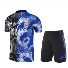 Kinder Real Madrid Trainingstrikot + Shorts 2025-26 Dragon Schwarz