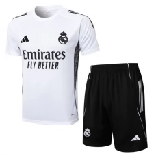 Kinder Real Madrid Trainingstrikot + Shorts 2025-26 Weiß Kinder Real Madrid Trainingstrikot + Shorts 2025-26 Weiß