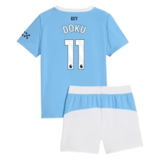 Manchester City Doku 11 Heim Trikotsatz Kinder 2025-26