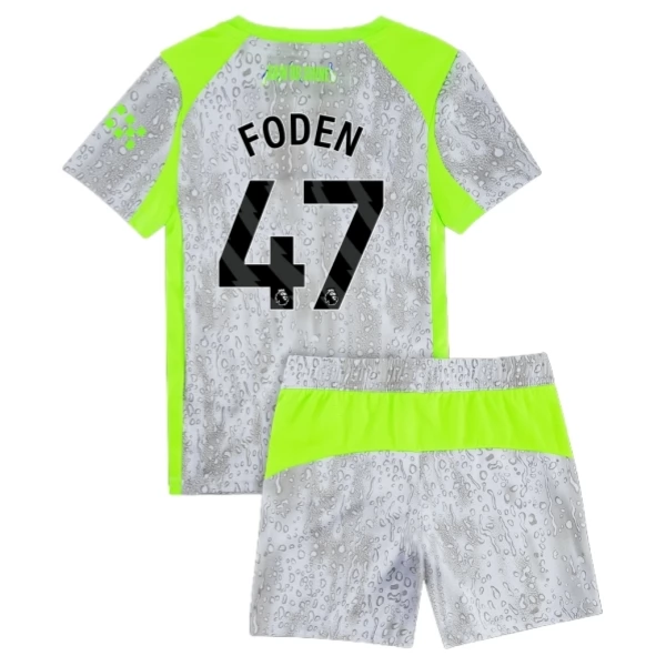Manchester City Foden 47 Ausweich Trikot Set Kinder 2025-26 Manchester City Foden 47 Ausweich Trikot Set Kinder 2025-26