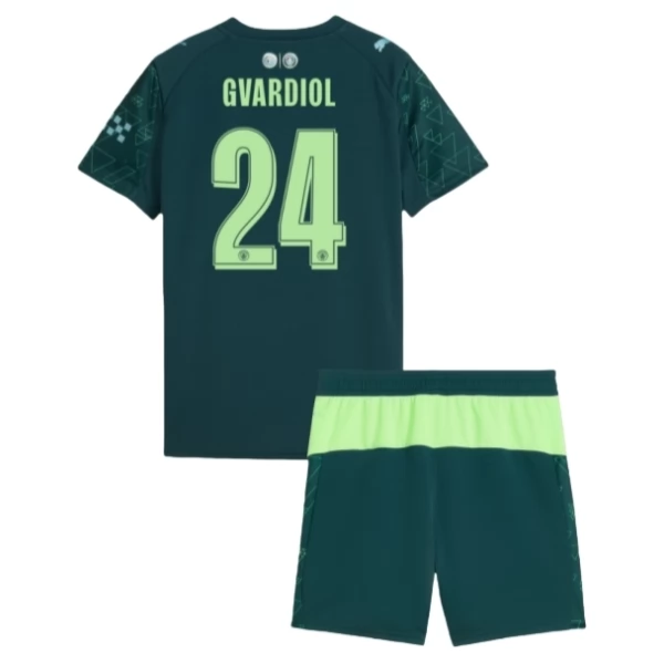 Manchester City Gvardiol 24 4th Trikot Set Kinder 2025-26 Manchester City Gvardiol 24 4th Trikot Set Kinder 2025-26