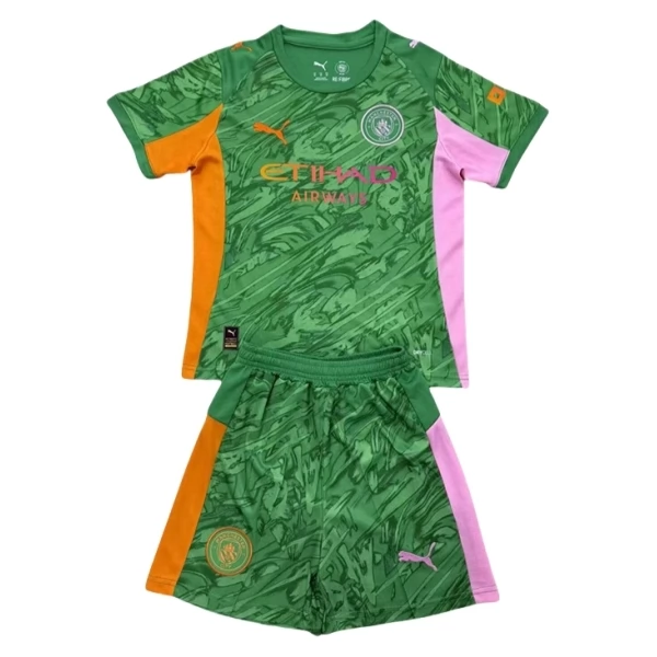Manchester City Torwart Heim Trikot Set Kinder 2025-26 Manchester City Torwart Heim Trikot Set Kinder 2025-26