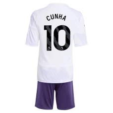 Manchester United Cunha 10 Auswärts Trikot Set Kinder 2025-26 Manchester United Cunha 10 Auswärts Trikot Set Kinder 2025-26