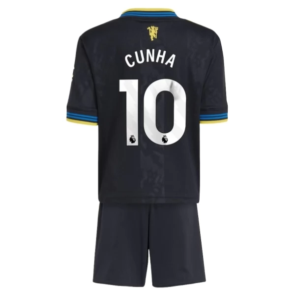 Manchester United Cunha 10 Ausweich Trikot Set Kinder 2025-26 Manchester United Cunha 10 Ausweich Trikot Set Kinder 2025-26