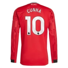 Manchester United Cunha 10 Heimtrikot 2025-26 Langarm
