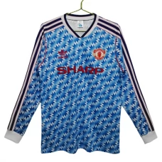 Manchester United Retro Auswärtstrikot 1990-92 Langarm