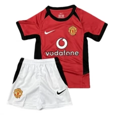 Manchester United Retro Heim Trikot Set Kinder 2002-03 Manchester United Retro Heim Trikot Set Kinder 2002-03