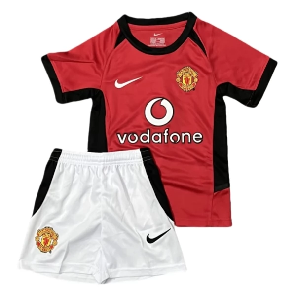 Manchester United Retro Heim Trikot Set Kinder 2002-03 Manchester United Retro Heim Trikot Set Kinder 2002-03
