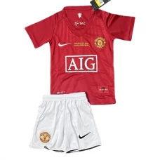 Manchester United Retro Heim Trikot Set Kinder 2007-08 Manchester United Retro Heim Trikot Set Kinder 2007-08