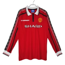 Manchester United Retro Heimtrikot 1998-99 Langarm Manchester United Retro Heimtrikot 1998-99 Langarm