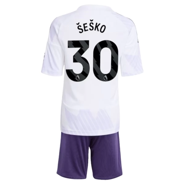 Manchester United Šeško 30 Auswärts Trikot Set Kinder 2025-26 Manchester United Šeško 30 Auswärts Trikot Set Kinder 2025-26
