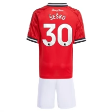 Manchester United Šeško 30 Heim Trikotsatz Kinder 2025-26