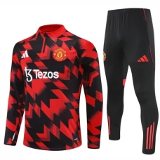 Manchester United Trainingsanzug 2025-26 - 1-4 Zip Rot Schwarz Manchester United Trainingsanzug 2025-26 - 1-4 Zip Rot Schwarz