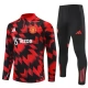 Manchester United Trainingsanzug 2025-26 - 1-4 Zip Rot Schwarz