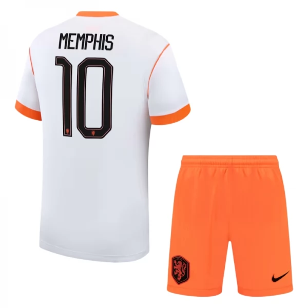 Niederlande Memphis 10 Auswärts Trikot Set Kinder WM 2026 Niederlande Memphis 10 Auswärts Trikot Set Kinder WM 2026