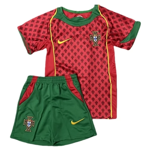 Portugal Retro Heim Trikot Set Kinder 2004 Portugal Retro Heim Trikot Set Kinder 2004