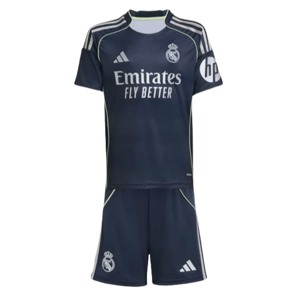 Real Madrid Auswärts Trikot Set Kinder 2025-26 Real Madrid Auswärts Trikot Set Kinder 2025-26