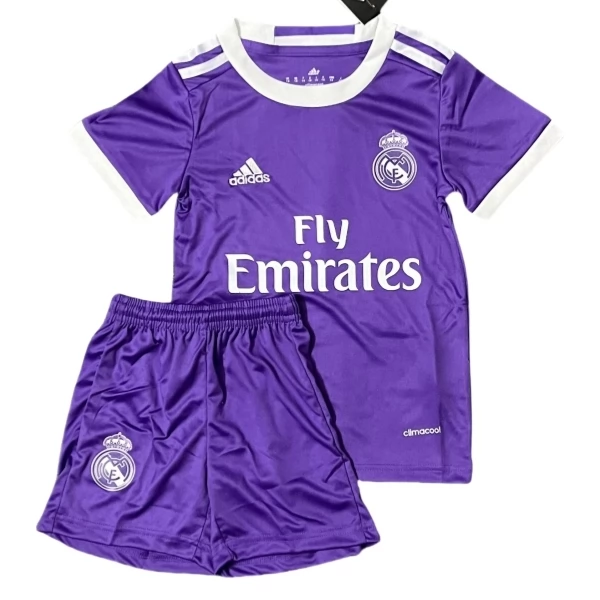 Real Madrid Retro Auswärts Trikot Set Kinder 2016-17 Real Madrid Retro Auswärts Trikot Set Kinder 2016-17